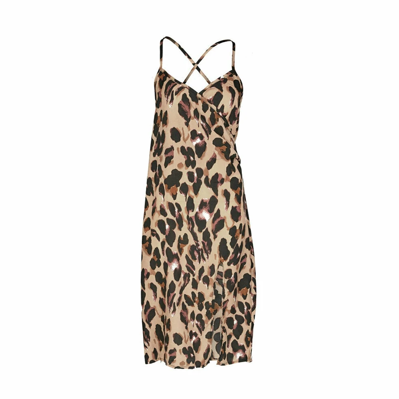 

Fashion Women Dress Summer Sexy Leopard Print Dress Casual Sleeveless Evening Party Dresses Clubwear Ladies Bodycon Dresses