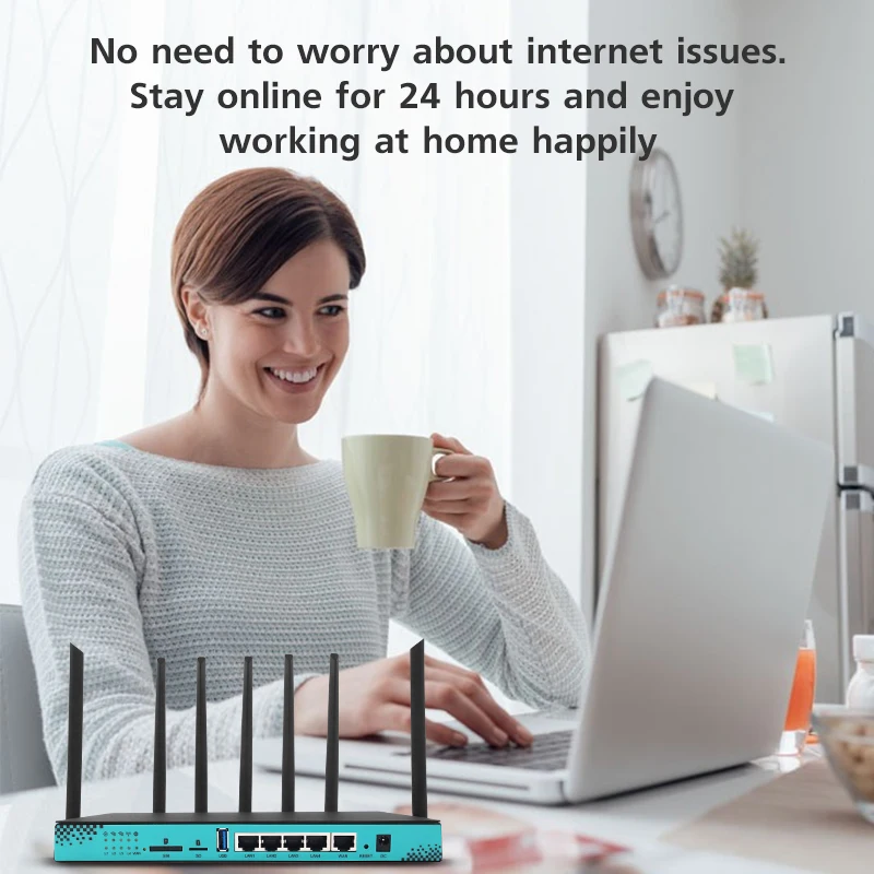 HUASIFEI Unlock 5g Wifi Router With Sim Card Slot CPE For EM7455 EM12-G EM160 CAT6 CAT12 LET 5G Modem Gigabit Router Wifi 5 Ghz