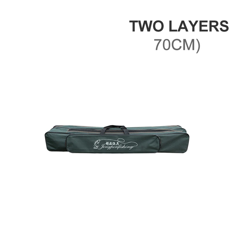 Army Green 70 cm Новые сумки для рыбалки 2 Слои многофункциональная сумка для рыбалки стержень катушки Lure нейлон хранения Полюс Карп рыболовные снасти Чехол XA40G - Цвет: Army Green 70 cm