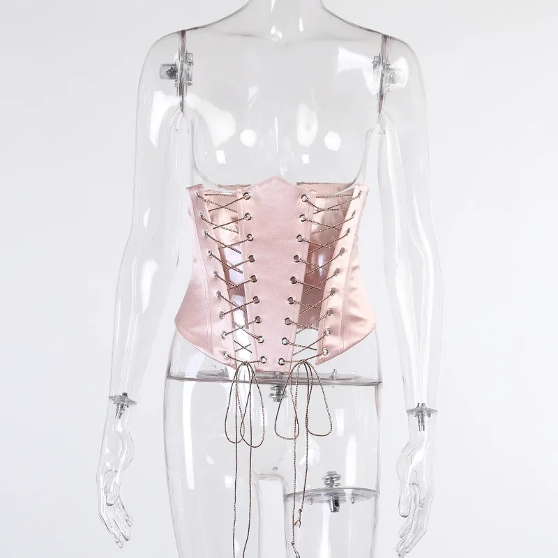 

Sexy Waist Lace-up Corset Tops Cummerbunds Women Body Shaper Corsets 2021 Spring Summer Slimming Belt Pink Black Shapers