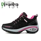 Женские кроссовки на воздушной подушке Diwaniya, дышащие кроссовки для бега на высокой платформе, прогулочная Спортивная повседневная обувь на шнуровке на осень