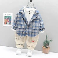 0 4 years spring boy clothing set 2021 new casual cartoon active coatt shirt pant kid children baby toddler boy clothing