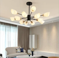 simple nordic glass chandelier simple european and american style living room study chandelier hotel lobby coffee shop chandelie