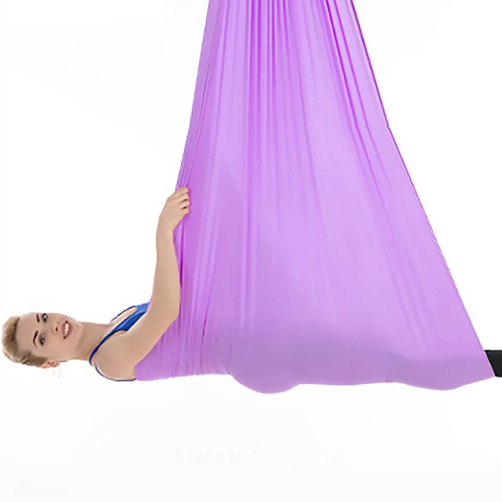 

FDBRO Yoga Swing Sling Inversion Hammock with 1m Extension Belt 4*2.8m Fitness Yoga Stretch Belts 16 Color Anti-Gravity Aerial