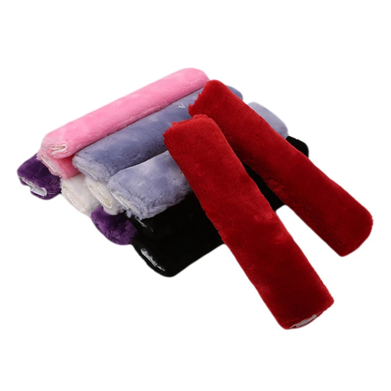 2 peice/set Soft Plush Seat Belt Cover Shoulder Pad Shoulder Strap Case Comfortable Driving Car Seatbelt images - 5