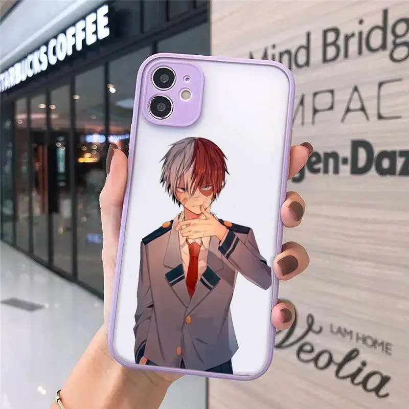 

My Hero Academia deku bakugou Boku Phone Cases matte transparent For iphone 7 8 11 12 plus mini x xs xr pro max cover