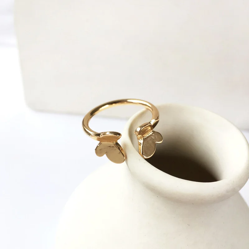 

Trendy Vintage Butterfly Rings For Women Men Lover Couple Rings Set Friendship Engagement Wedding Open Rings 2021 Jewelry