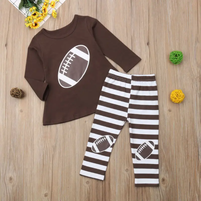 Футбольная форма для маленьких девочек футболка топ платье + длинные штаны