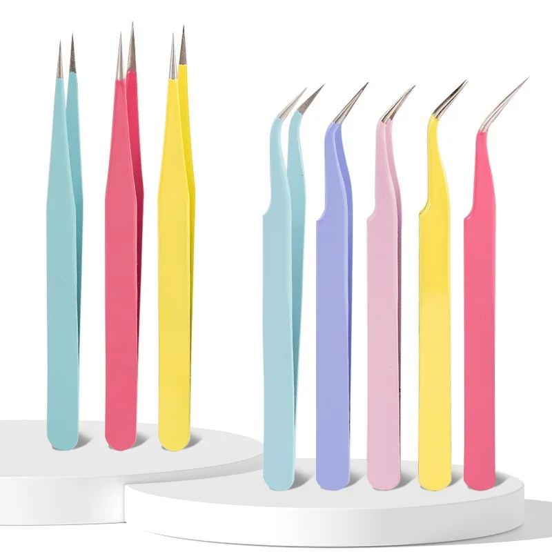 

Пинцет для локтя розового цвета инструменты для ногтей точный Пинцет из нержавеющей стали