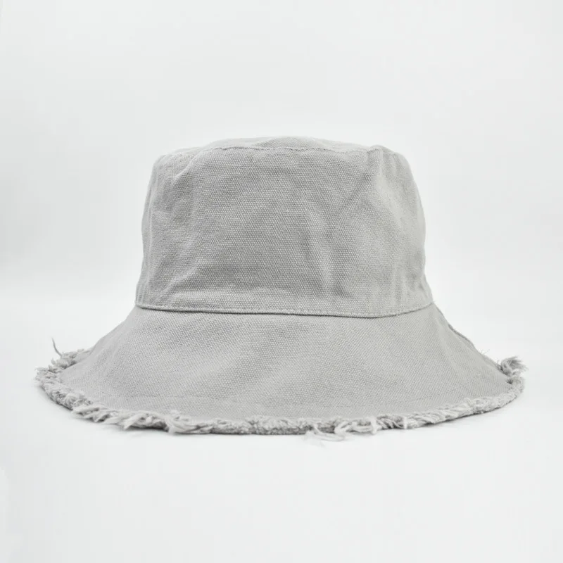 

Adult Summer Foldable Bucket Hat Solid Color Hip Hop Wide Brim Beach UV Protection Round Top Sunscreen Fisherman Cap
