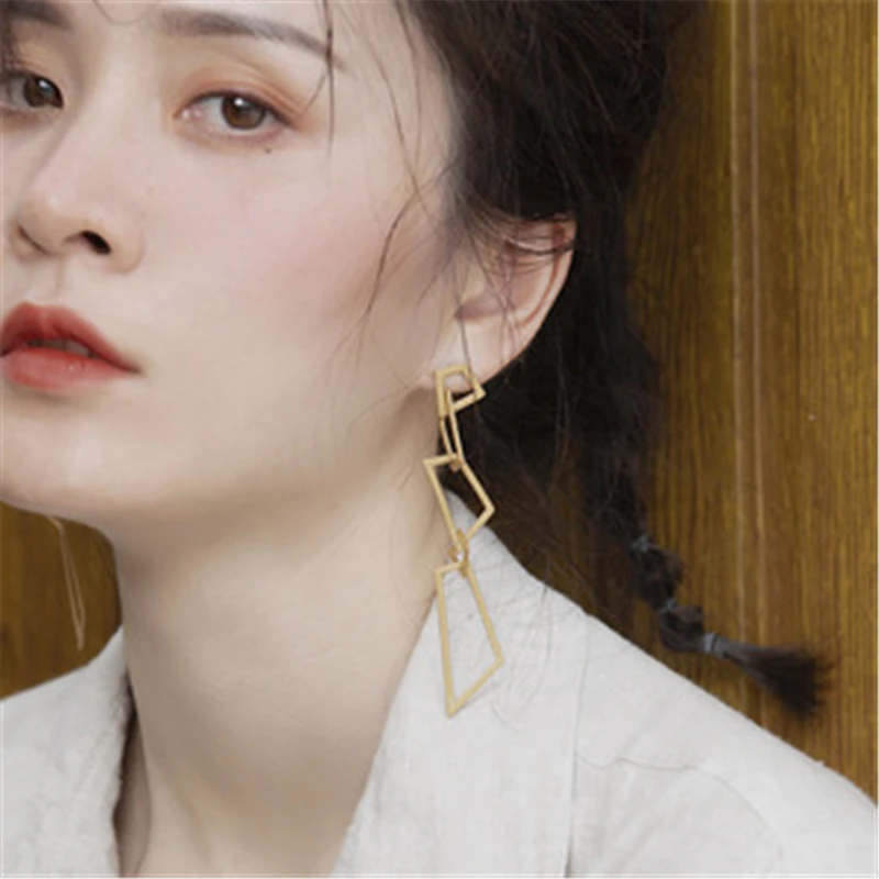 HUANZHI 2019 простые неправильной формы геометрические шахматные квадратные Длинные