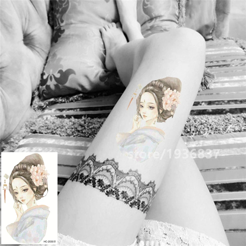 Водостойкая Временная тату наклейка Nu TATY 9 комплектов привлекательная красота