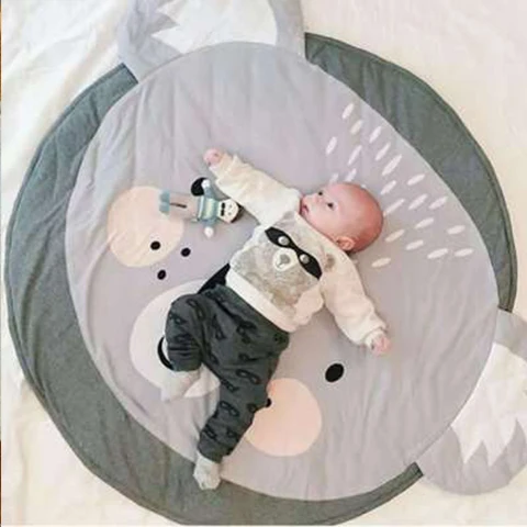 Koala Детский игровой коврик мультфильм коврик для животных новорожденных ползание младенца одеяло для Детская комната Декор хлопок Круглый Пол коврик, мат - Цвет: Koala