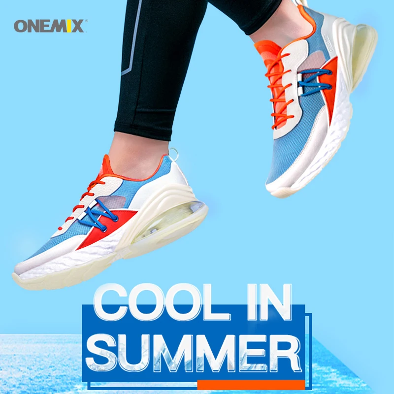 

ONEMIX Air Cushion Women Running Sneakers Breathable Mesh Damping Light Sports Shoes Outdoor Jogging Walking Casual Sneakers