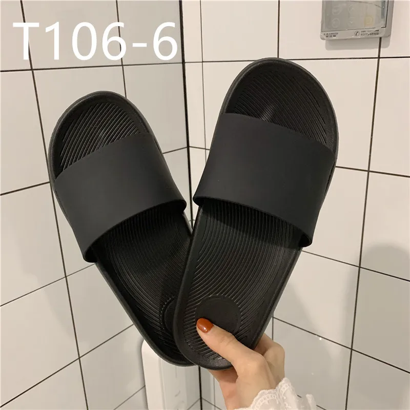 

Couples home slippers summer new cute cartoon indoor non-slip flat shower sandals T106
