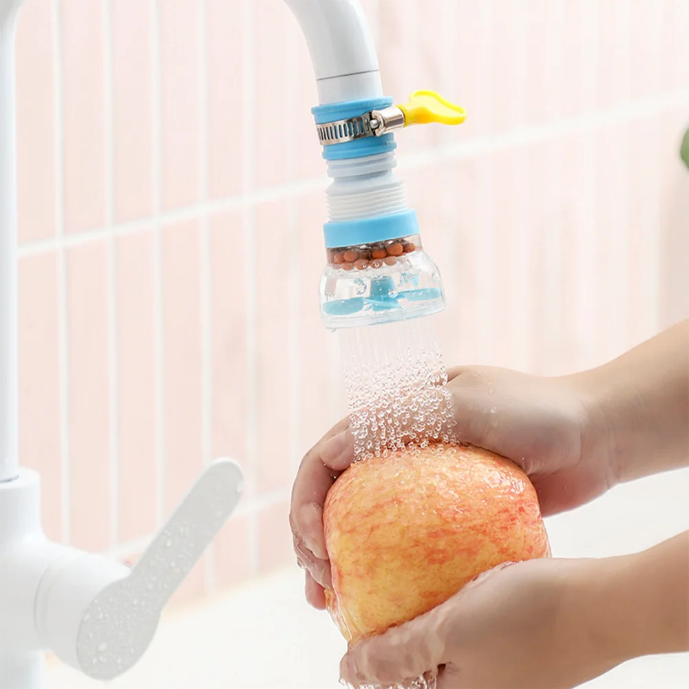 

360 Rotatable Faucet Filter Nozzle Splash-proof Medical Stone Tap Water Filter for Household Kitchen Convenient Part