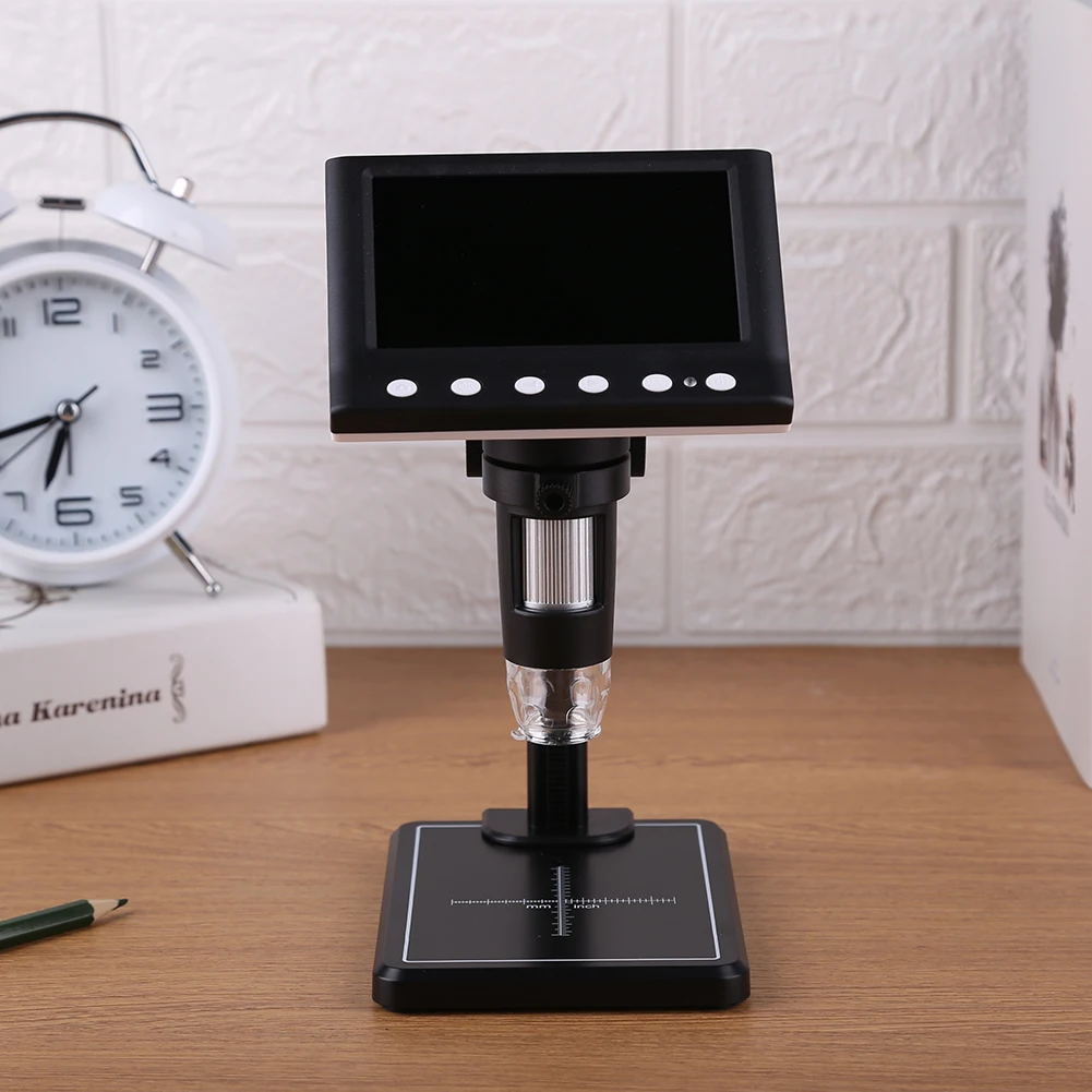

Digital Microscope Electronic 2MP 4.3 Inch HD LCD Display 1000X Magnifier Tool Continuous Amplification Magnifier