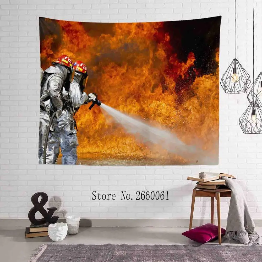 Подвесные настенные гобелены пожарного HD обои Ландшафтные украшения для дома