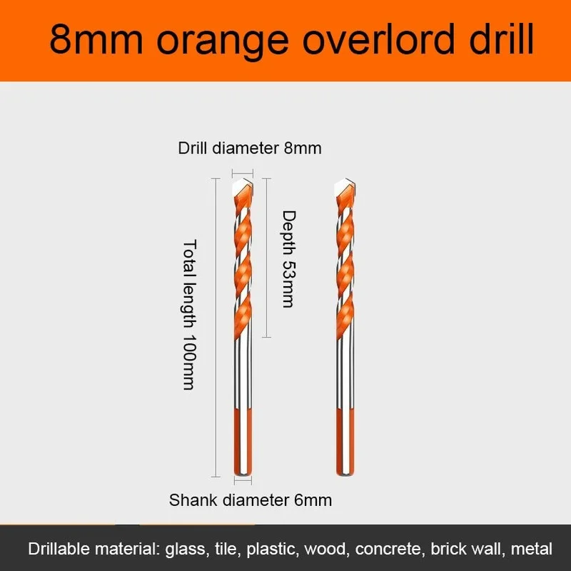 6 8 мм Hreaded треугольная Вольфрамовая стальная настенная плитка бетонное сверло
