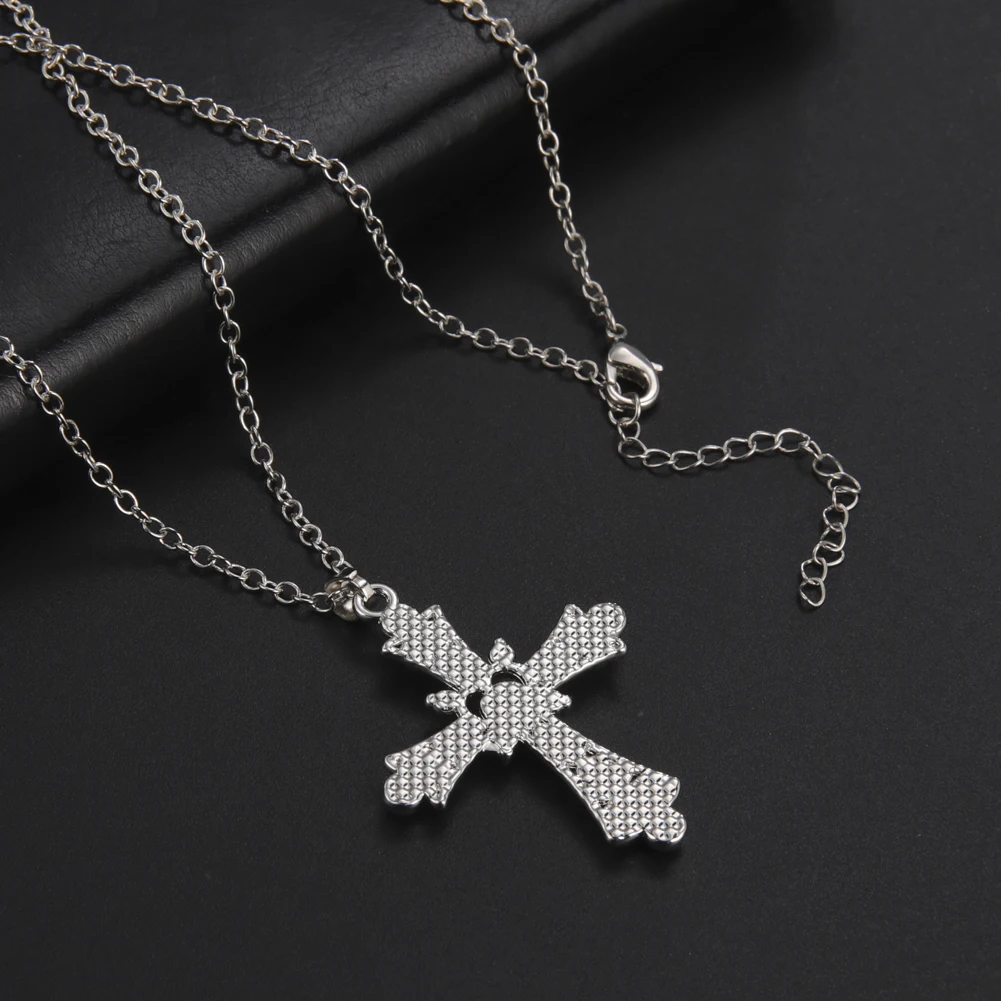 My Shape Красочные кристаллы горный хрусталь Иисус крест религия ожерелья женское