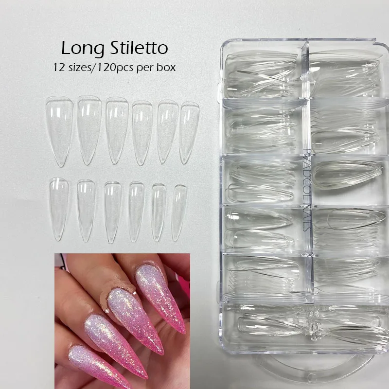 120 шт./кор. мгновенные Мягкие Гелевые накладные ногти скульптурный гель тонкий