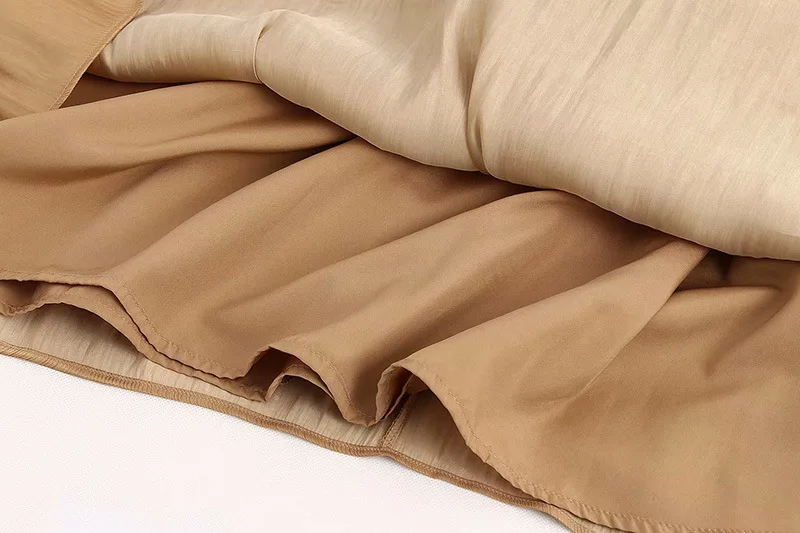 

New Vintage European Women Golden Midi Long Dress High Waist Aline Ruffles O-neck Dresses Runway Lady's Elegant Party Vestidos