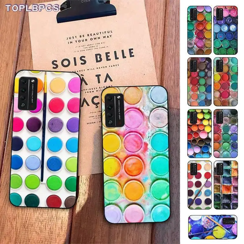 Набор цветных акварельных красок TOPLBPCS чехол для телефона Huawei Honor 8x9 10 20 в 30 pro lite view