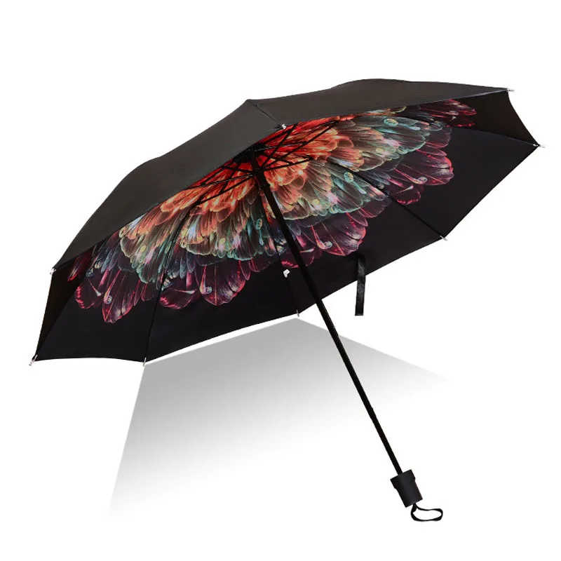 

Men Women Sun Rain Umbrella UV Protection Windproof Folding Compact Outdoor Travel Umbrellas HK3