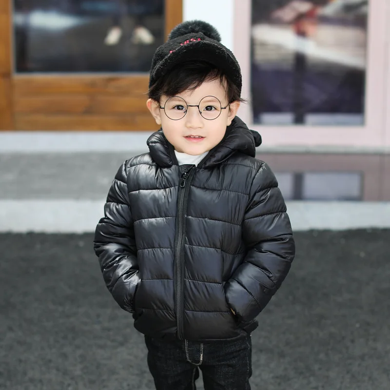 Зимнее детское пуховое пальто одежда для маленьких мальчиков и девочек теплая