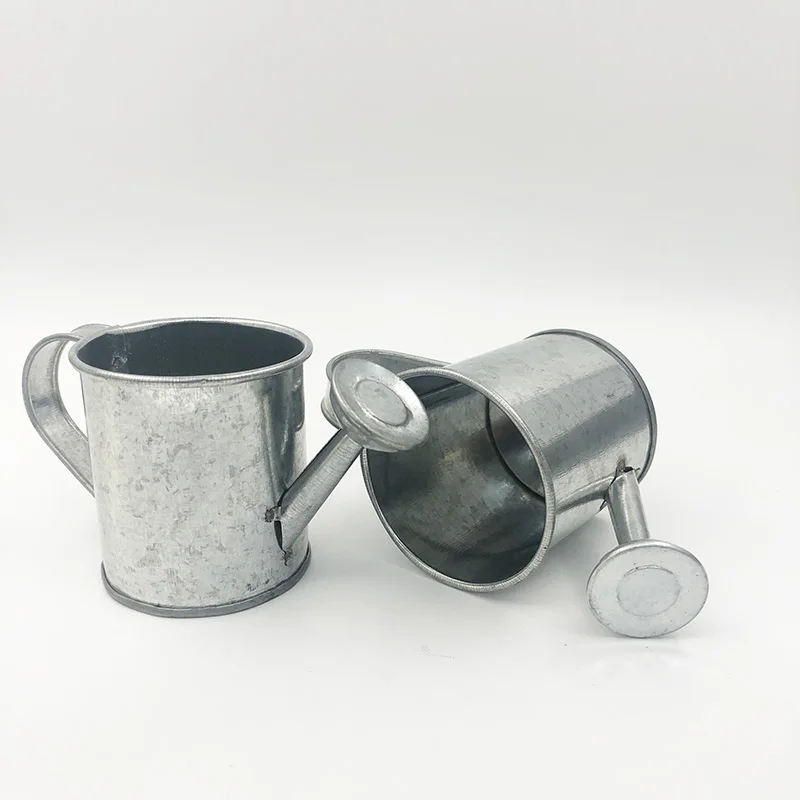 10 шт./лот D5 * H5.5CM мини игрушка Лейка коробка олова металла ороситель цветов
