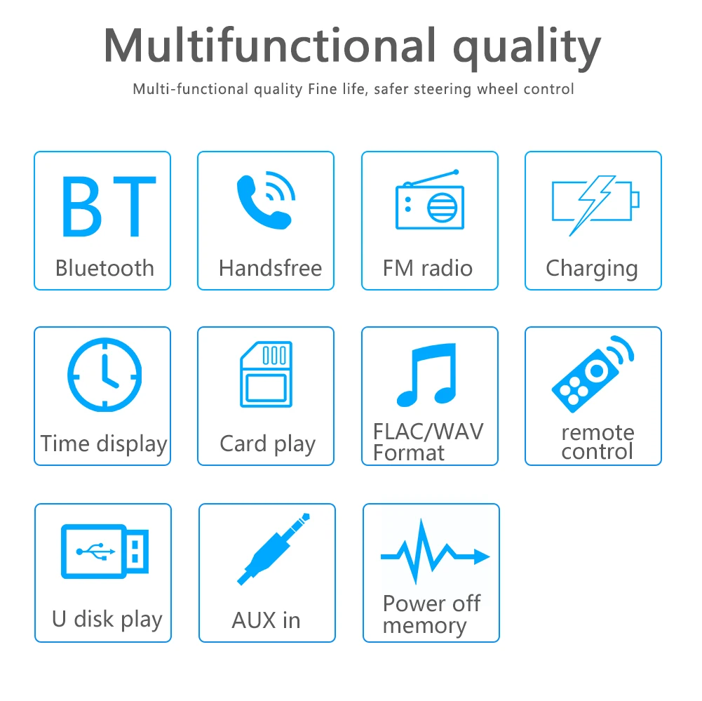 Авторадио FM Bluetooth freistrecheinrich MP3 USB/SD MMC порт 1DIN Автомобильный плеер радио может касаться кнопок