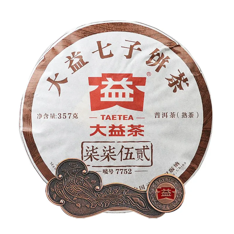 

2016 yr Puer Tea TAETEA 7752 Ripe Pu-erh Cake Batch 1601 Shu Pu-erh 357g