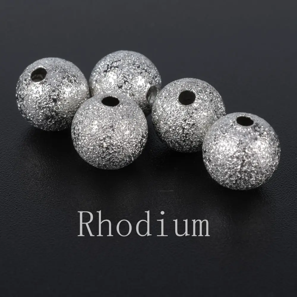 Медные матовые бусины с отверстием аксессуары для ювелирных изделий сделай сам