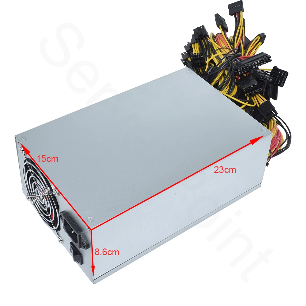 2000W блок питания ATX Питание 2000 Вт Antminer PSU для ПК Биткойн Майнер R9 380 390 RX 470/480 570 1060 A6 A7