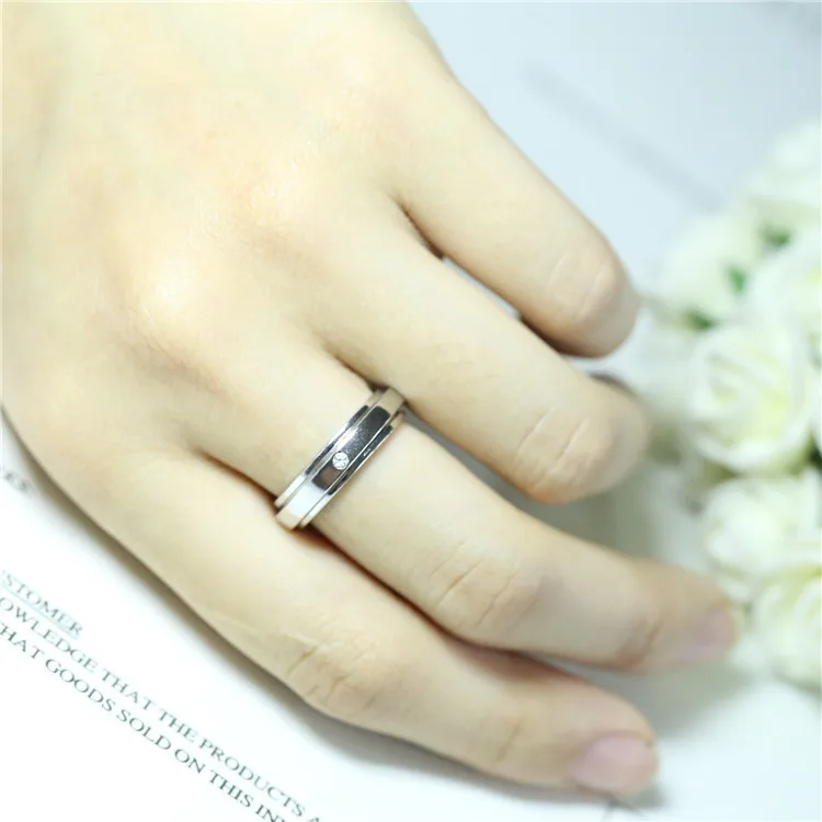 Модные дизайнерские 925 Серебряный спиннинг fingrer кольцо розовое золото один