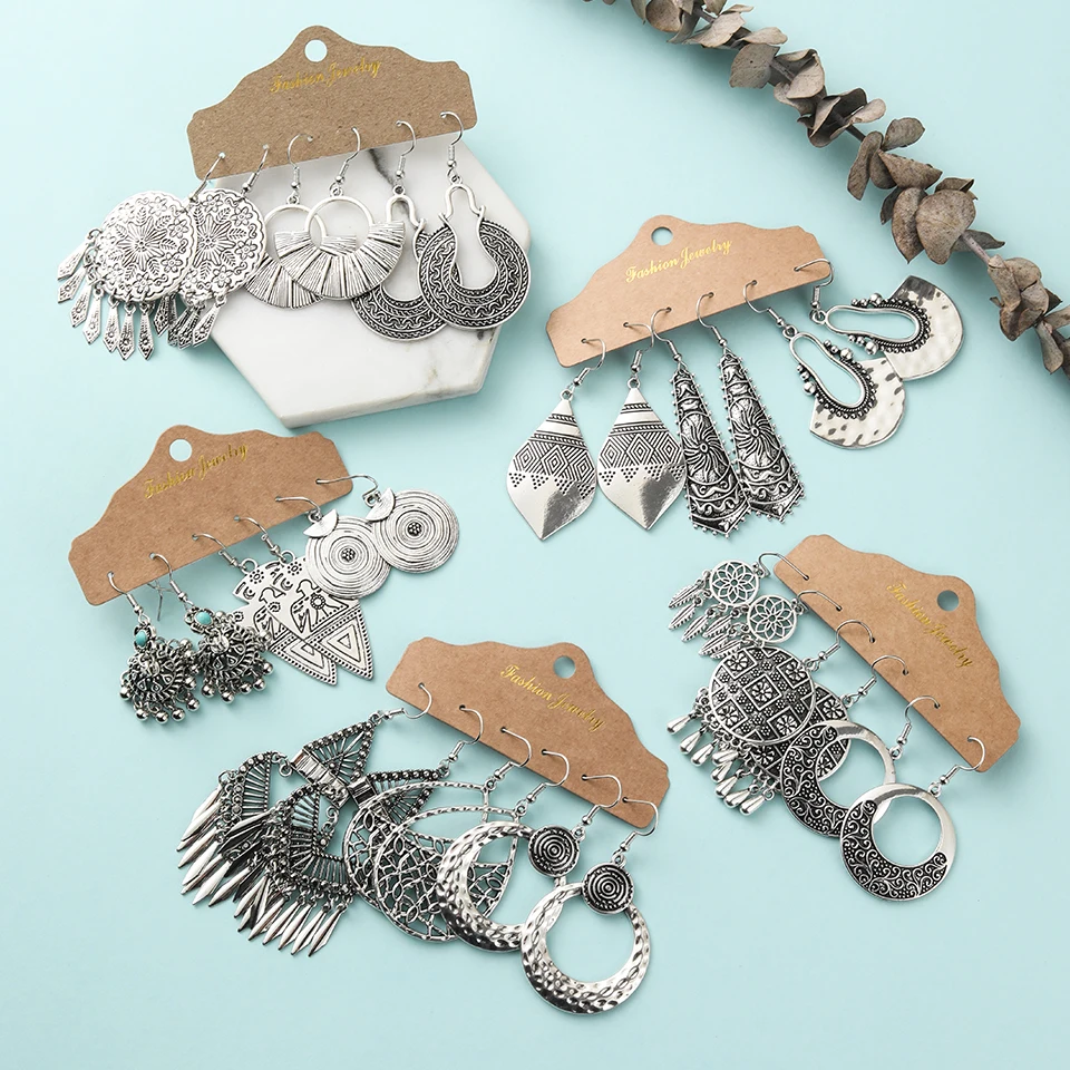 Богемные смешанные Роскошные серьги подвески с кисточками винтажные этнические
