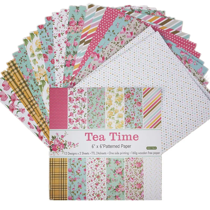 6 Inch Scrapbooking Patterned Paper 24 Sheets Papr Packs | Дом и сад