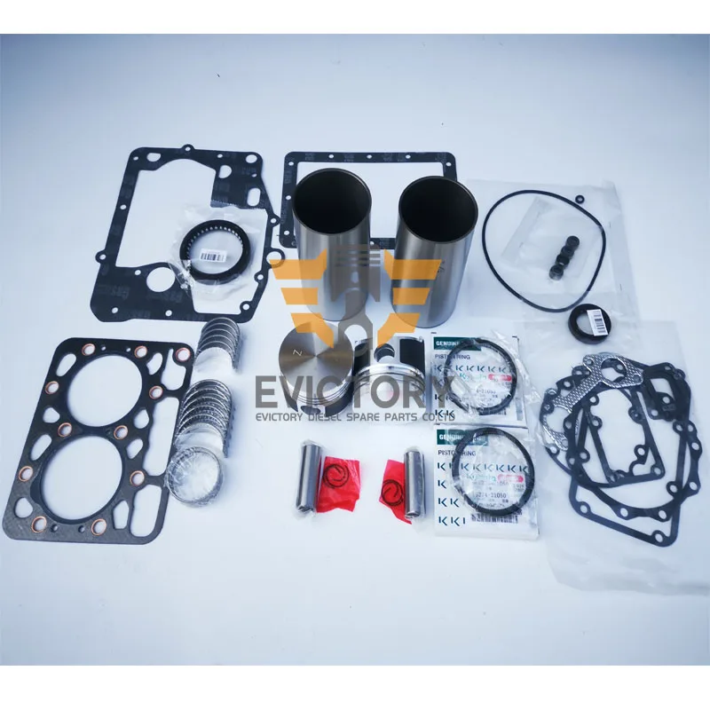 

ZB600 overhaul rebuild kit for kubota piston ring bearing gasket liner