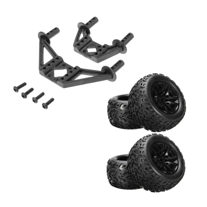 

2 комплекта JLB Racing 21101 CHEETAH 1/10 бесщеточный ру автомобиль детали, шина для колес Bigfoot и кронштейн для крепления корпуса