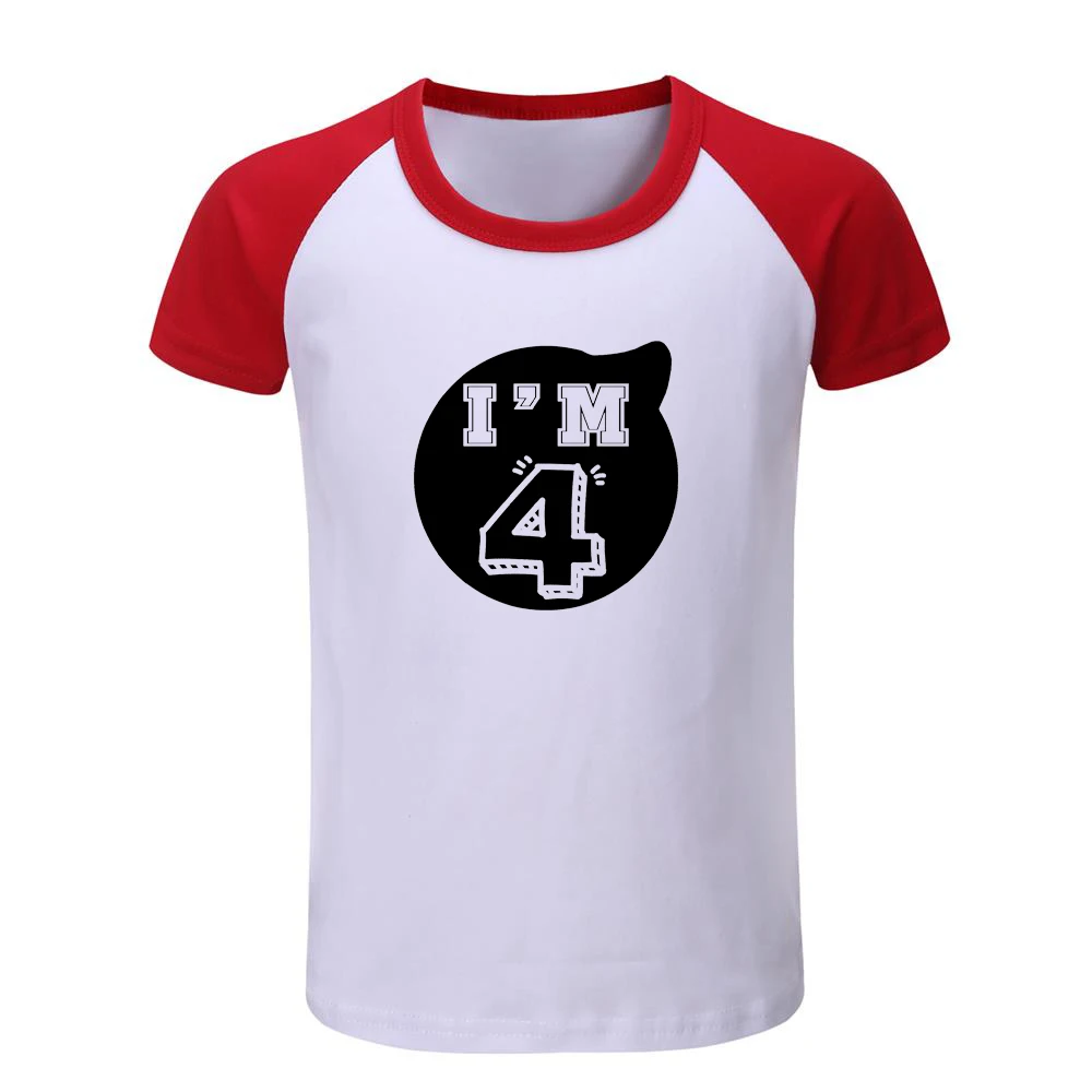 I'm 3 years old T-shirts 3rd birthday Pattern Kids Childs Graphic Printing Tee Shirts Boys Girls Short Sleeve Birthday Gift | Мать и