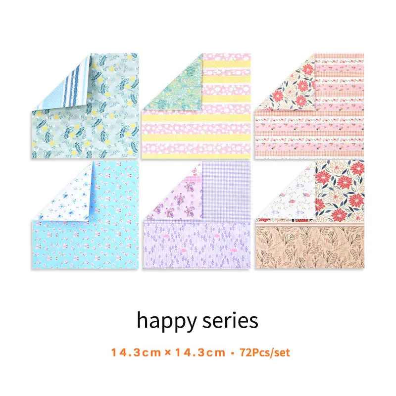 happy series Цветные 15*15 см Детские DIY оригами для ручной работы бумага двухсторонняя квадратная бумага скрапбукинг украшения художественный материал сложенный ремесло - Цвет: happy series