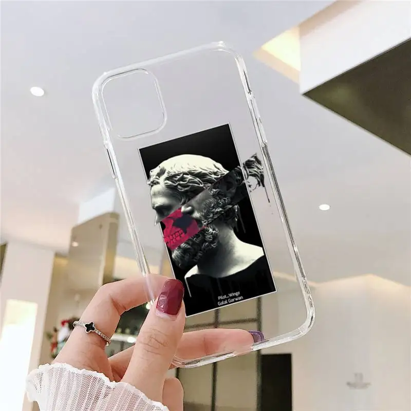 

Great Art Aesthetic David Mona Lisa Phone Case For iphone 12 11 8 7 6s 6 5 5s 5c se plus mini x xs xr pro max Transparent soft