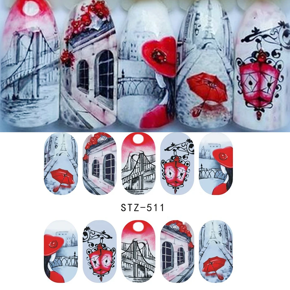 1 шт. наклейка для ногтей с бабочками и цветами | Красота здоровье