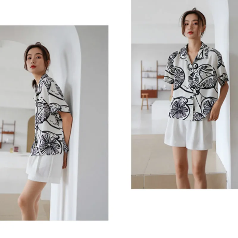 Женская блузка лето 2019 корейский Кардиган-кимоно шикарная Повседневная рубашка