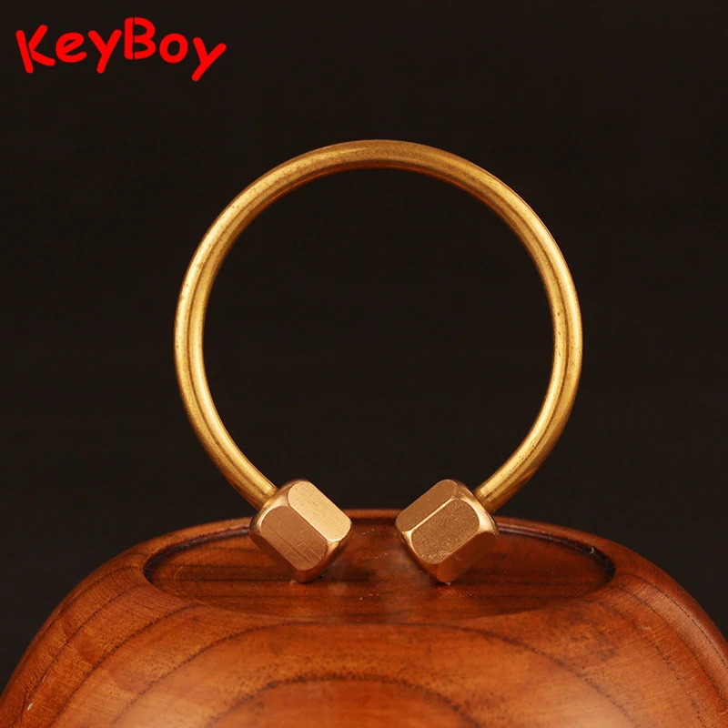 Латунный Простой Круглый держатель для ключей в скандинавском стиле ручной