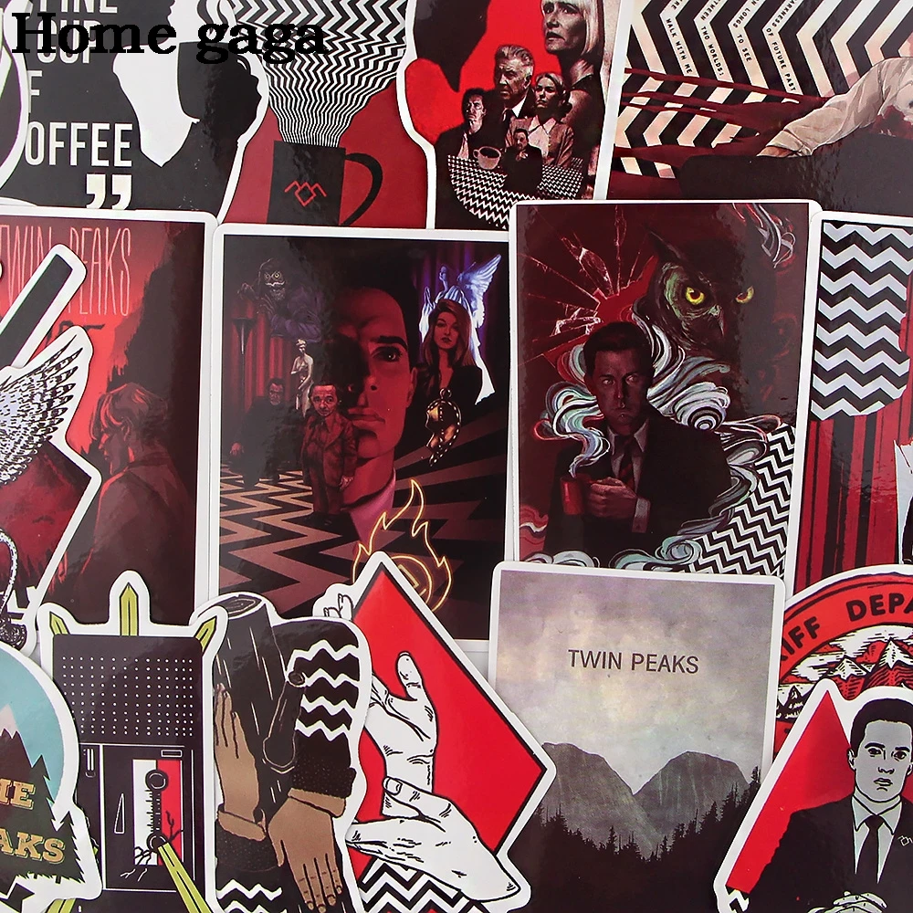 

Homegaga 18pcs TV Show Twin Peaks Funny PVC Scrapbooking For Luggage Laptop Phone Decals DIY Album Stickers Gift D3131