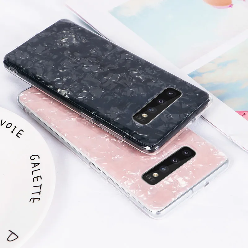 Роскошный блестящий чехол с раковиной для Samsung S10 S8 S9 Plus S7 Note 10 8 9 Huawei 30 20 Pro Lite Mate