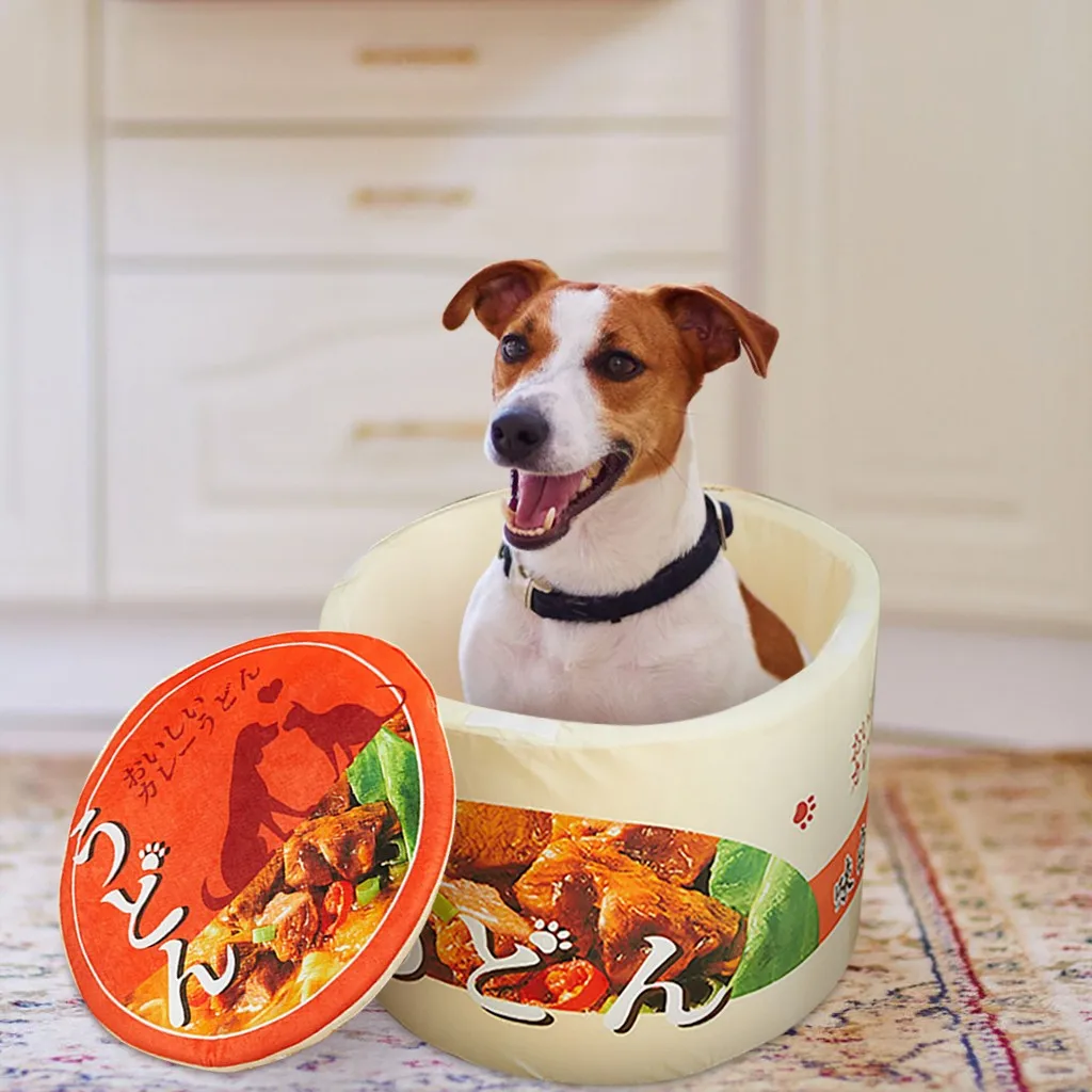 

Noodles Pet Bed Cup Noodles Kennel Instant Noodle Cat Nest/ Noodles Kennel Instant Ramen Bowl Dog Bed Pet House Funny Pet Bed