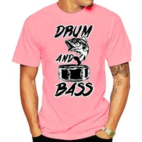 novelty music t shirt drum and bass fish slogan fishing crossover joke pun fashion classic style tee shirt