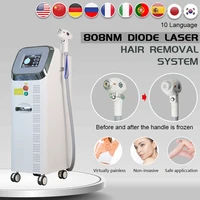 newest painess 808nm 755nm 1064nm three wavelength diode hair removal machine for salon ipl hair remover tool
